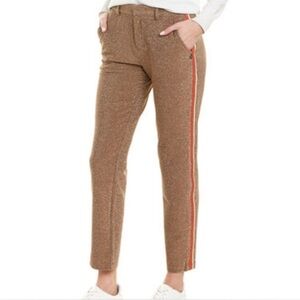 Scotch & Soda Brown Metallic Tailored Cropped Ankle Pants Size Large